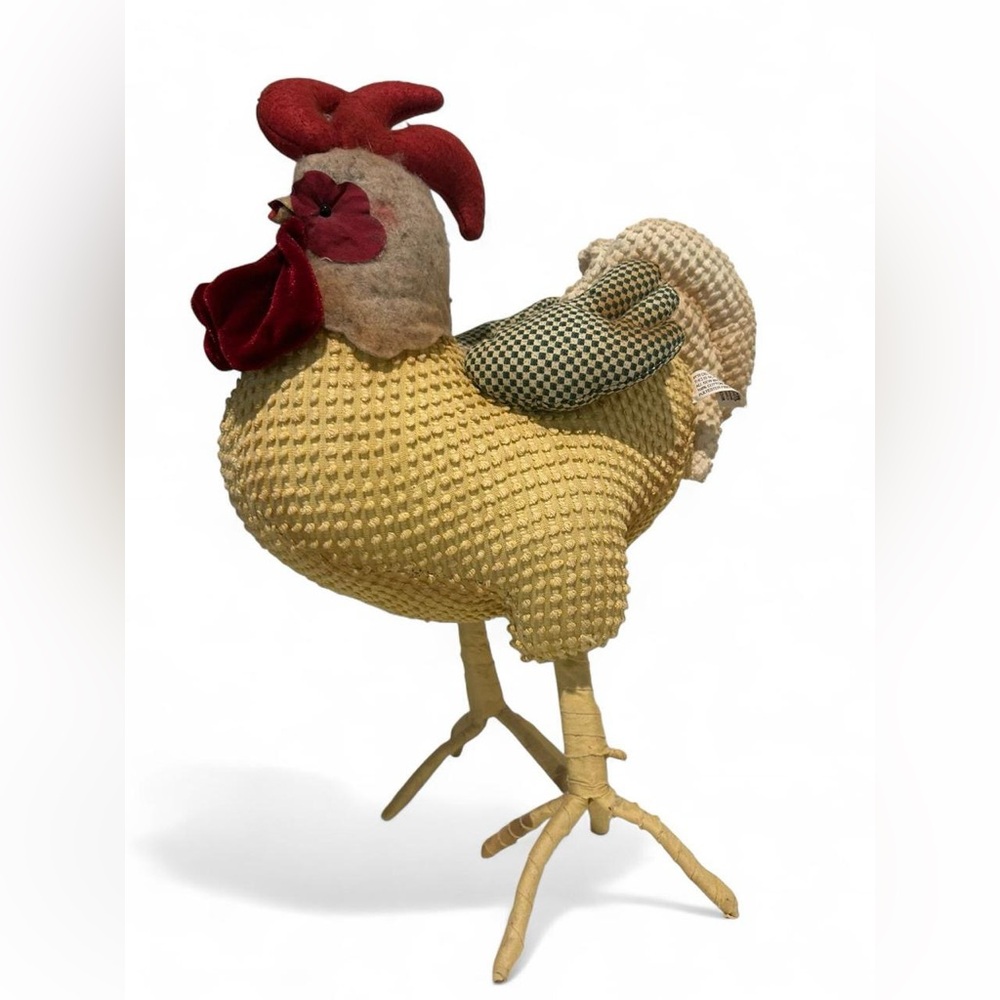 🐓 Coyne’s & Company 15” Fabric Rooster – Primitive Farmhouse Décor (2001)